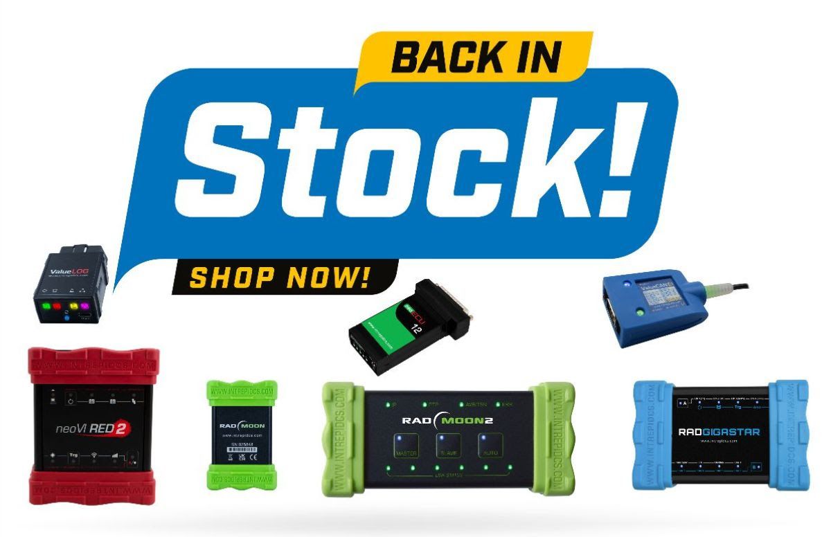 The Intrepid Vehicle Interface and Automotive Ethernet tools you wanted are back in stock!